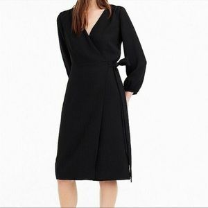 J.Crew 365 Crepe Black Wrap Dress Size 16